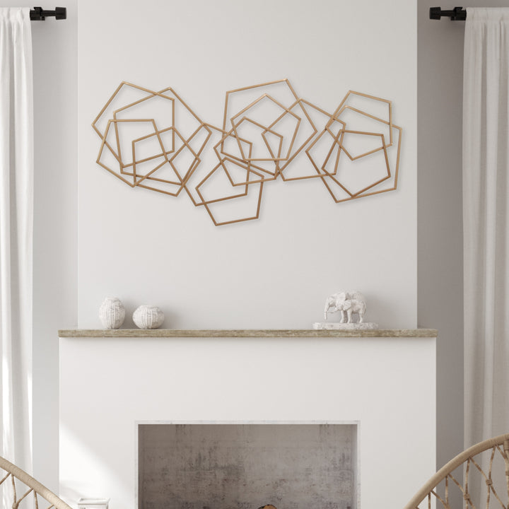 6092BZ - Astraga Pentagon Wall Art - Bronze