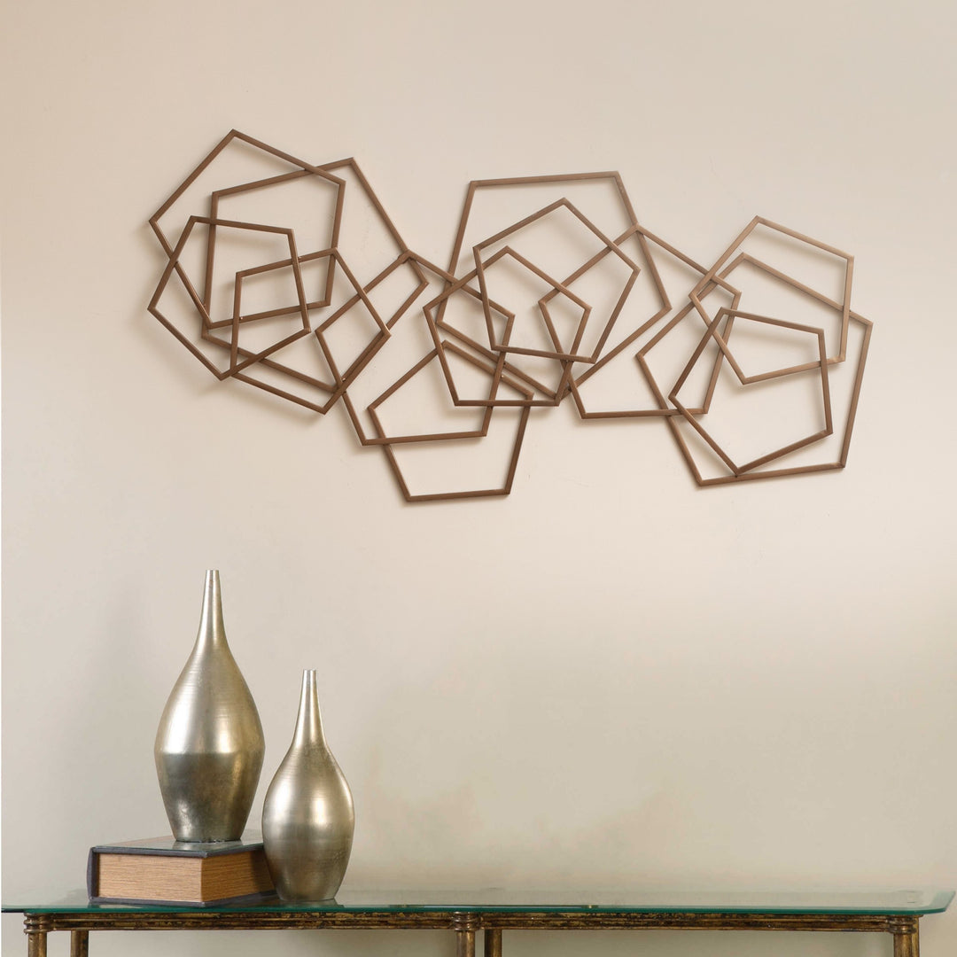 6092BZ - Astraga Pentagon Wall Art - Bronze