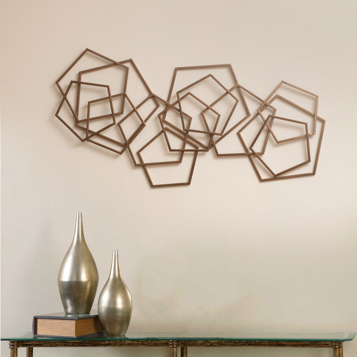 6092BZ - Astraga Pentagon Wall Art - Bronze