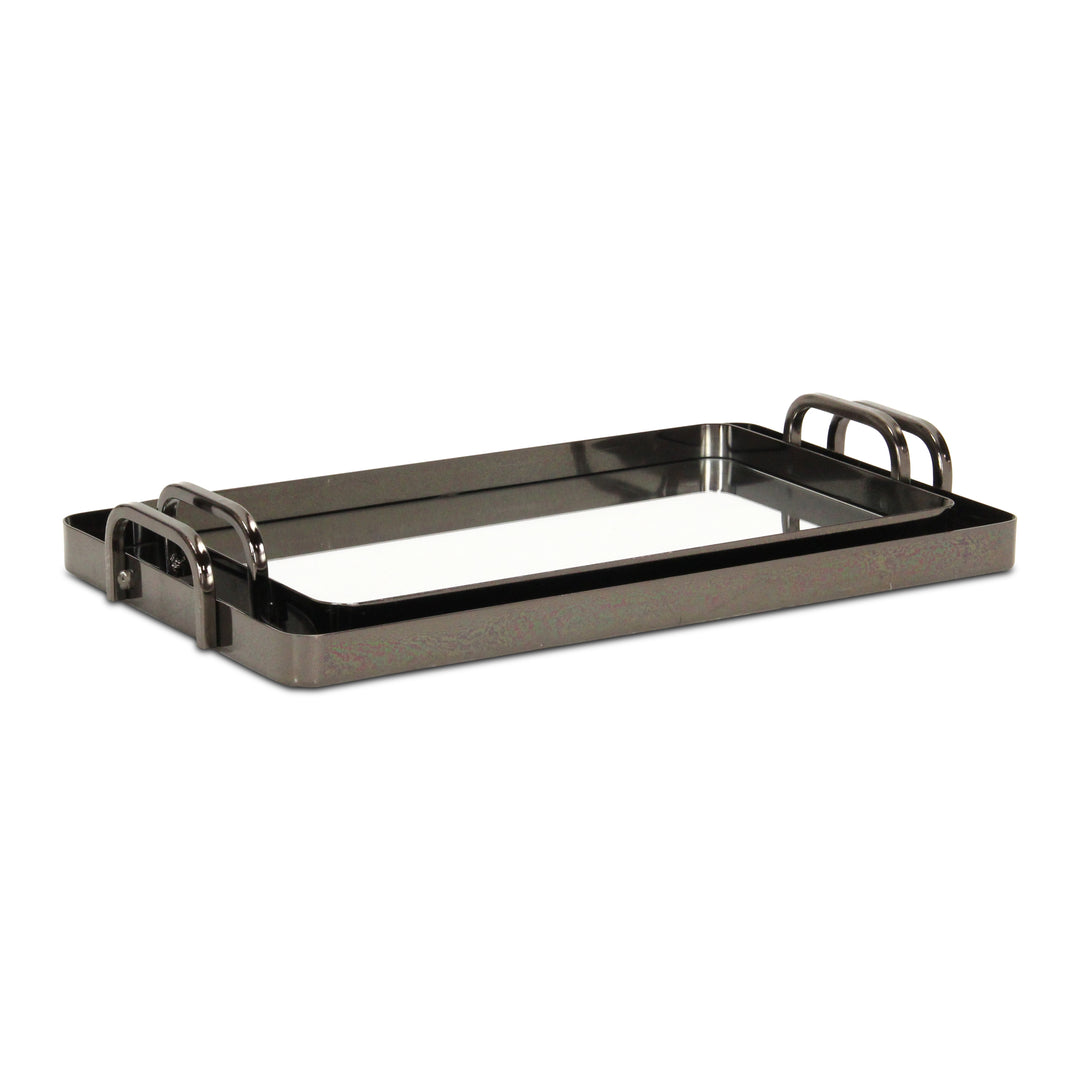 6096-2PW - Nuvelle Metal Mirrored Trays - Pewter