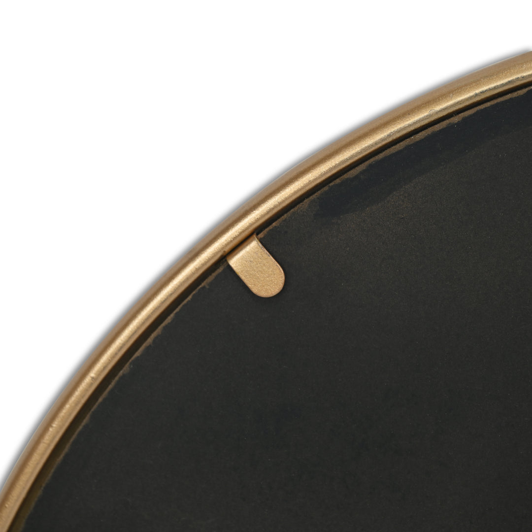 6109GD-L - Vista Round Gold Mirror