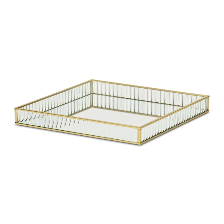 6137GD - Veldra Gold Square Glass Tray