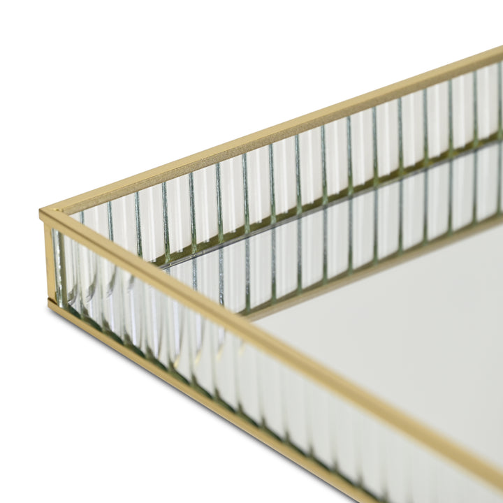 6137GD - Veldra Gold Square Glass Tray