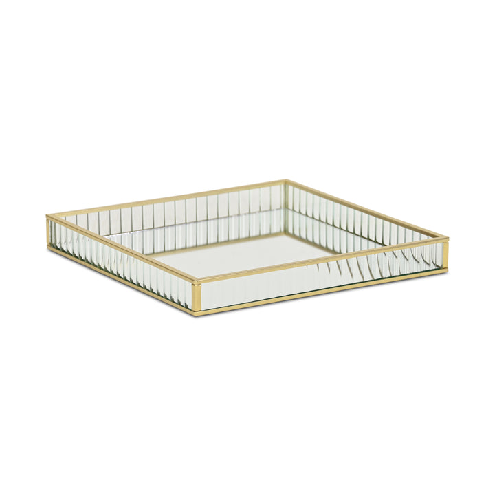 6137GD - Veldra Gold Square Glass Tray