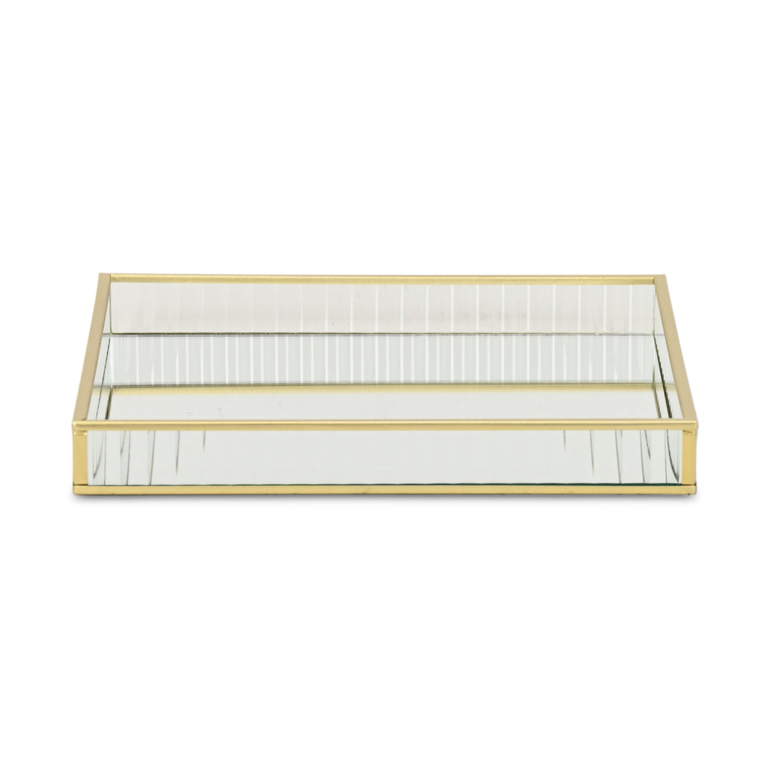 6137GD - Veldra Gold Square Glass Tray