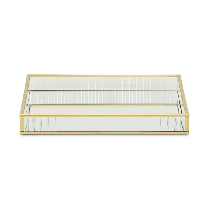 6137GD - Veldra Gold Square Glass Tray