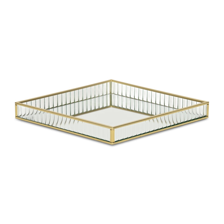 6137GD - Veldra Gold Square Glass Tray