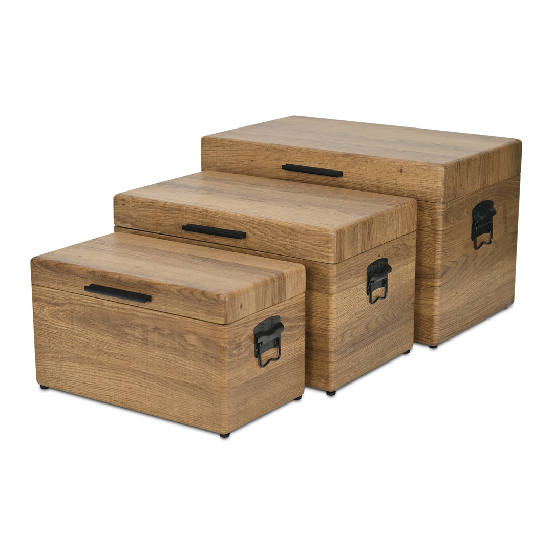 6145-3BR - Sable Set of 3 Trunks - Brown