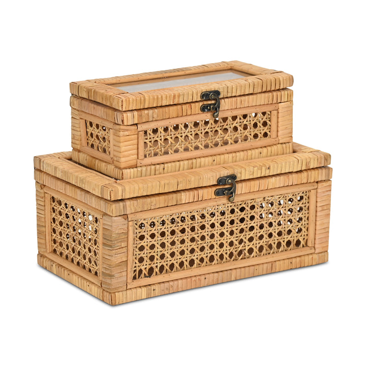 6162-2 - Brielle Set of 2 Rattan Boxes