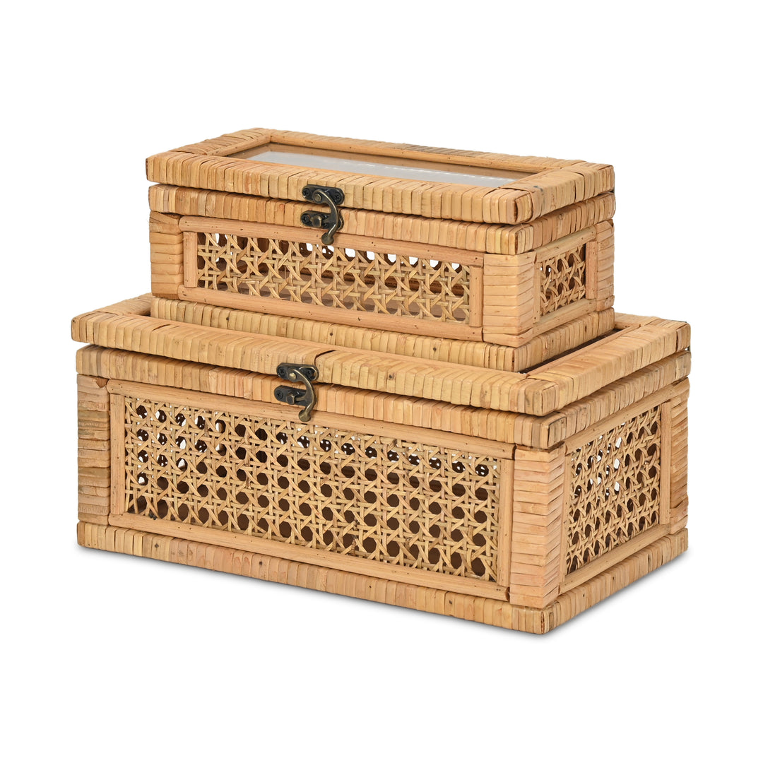 6162-2 - Brielle Set of 2 Rattan Boxes