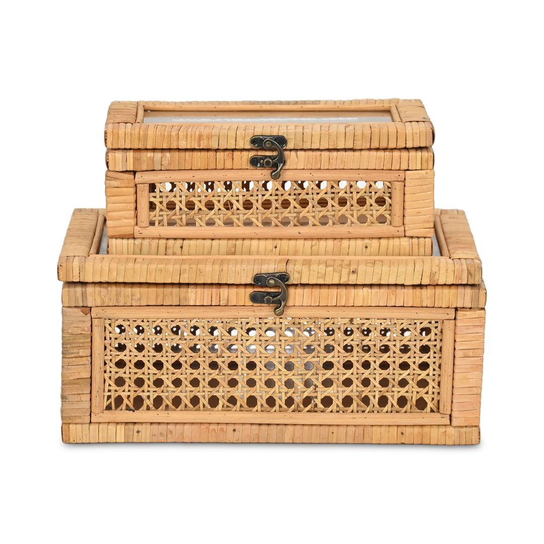 6162-2 - Brielle Set of 2 Rattan Boxes