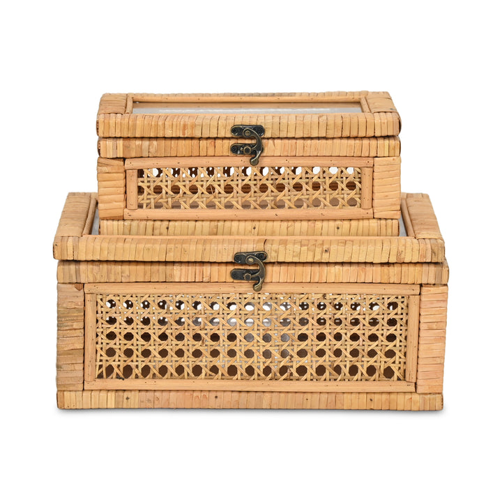 6162-2 - Brielle Set of 2 Rattan Boxes