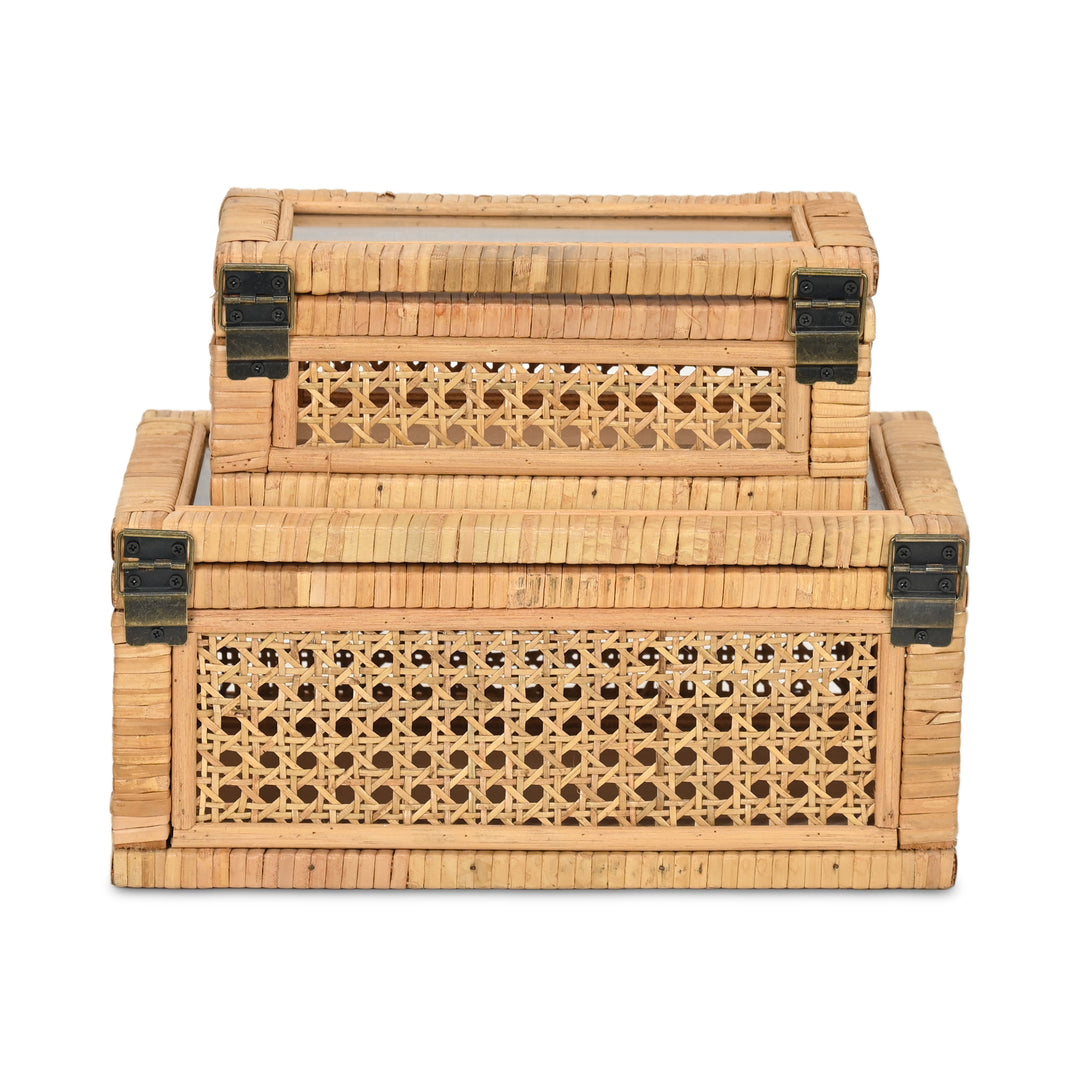 6162-2 - Brielle Set of 2 Rattan Boxes