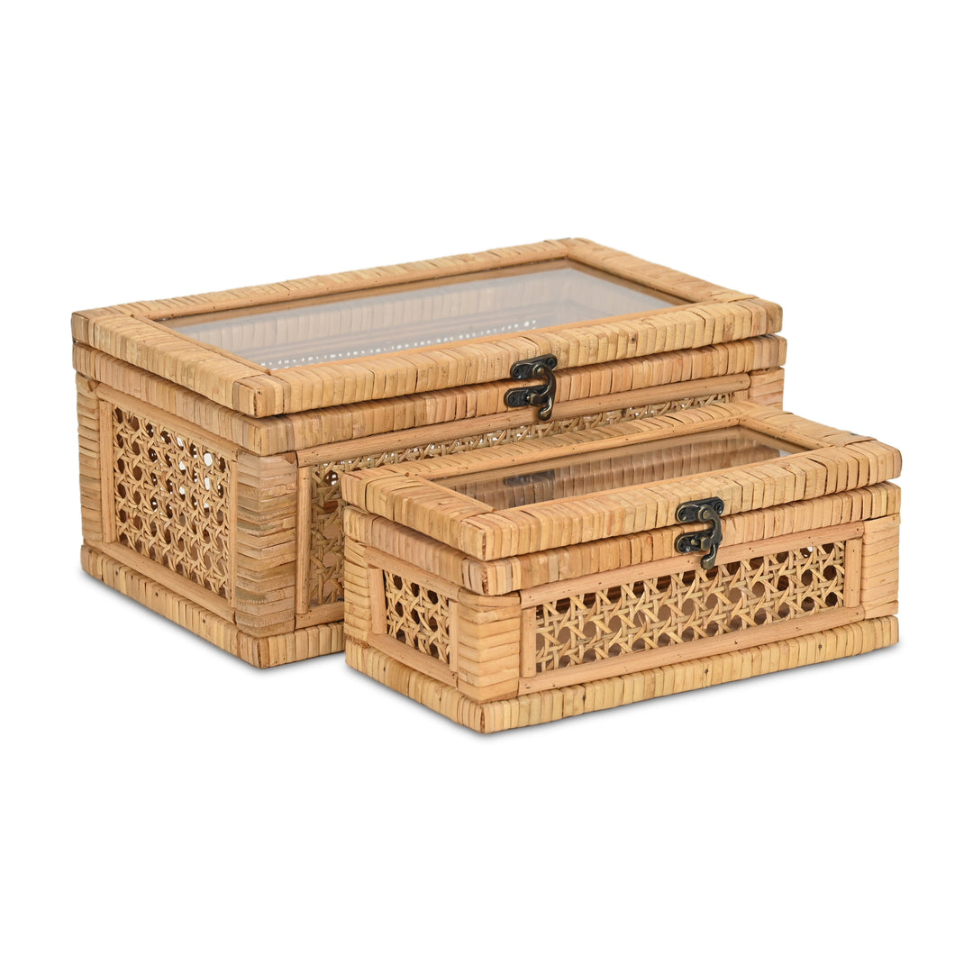 6162-2 - Brielle Set of 2 Rattan Boxes