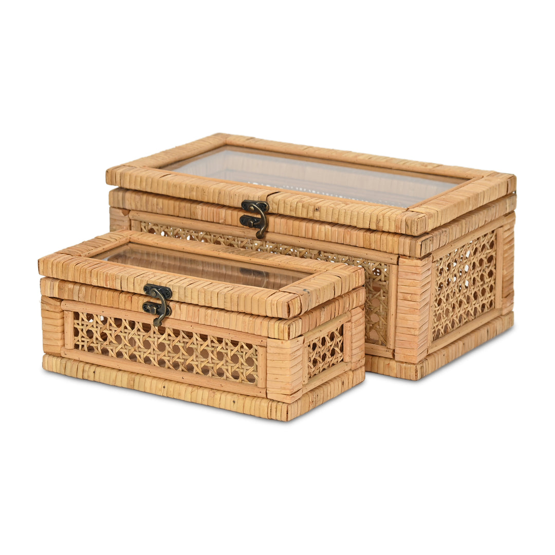 6162-2 - Brielle Set of 2 Rattan Boxes