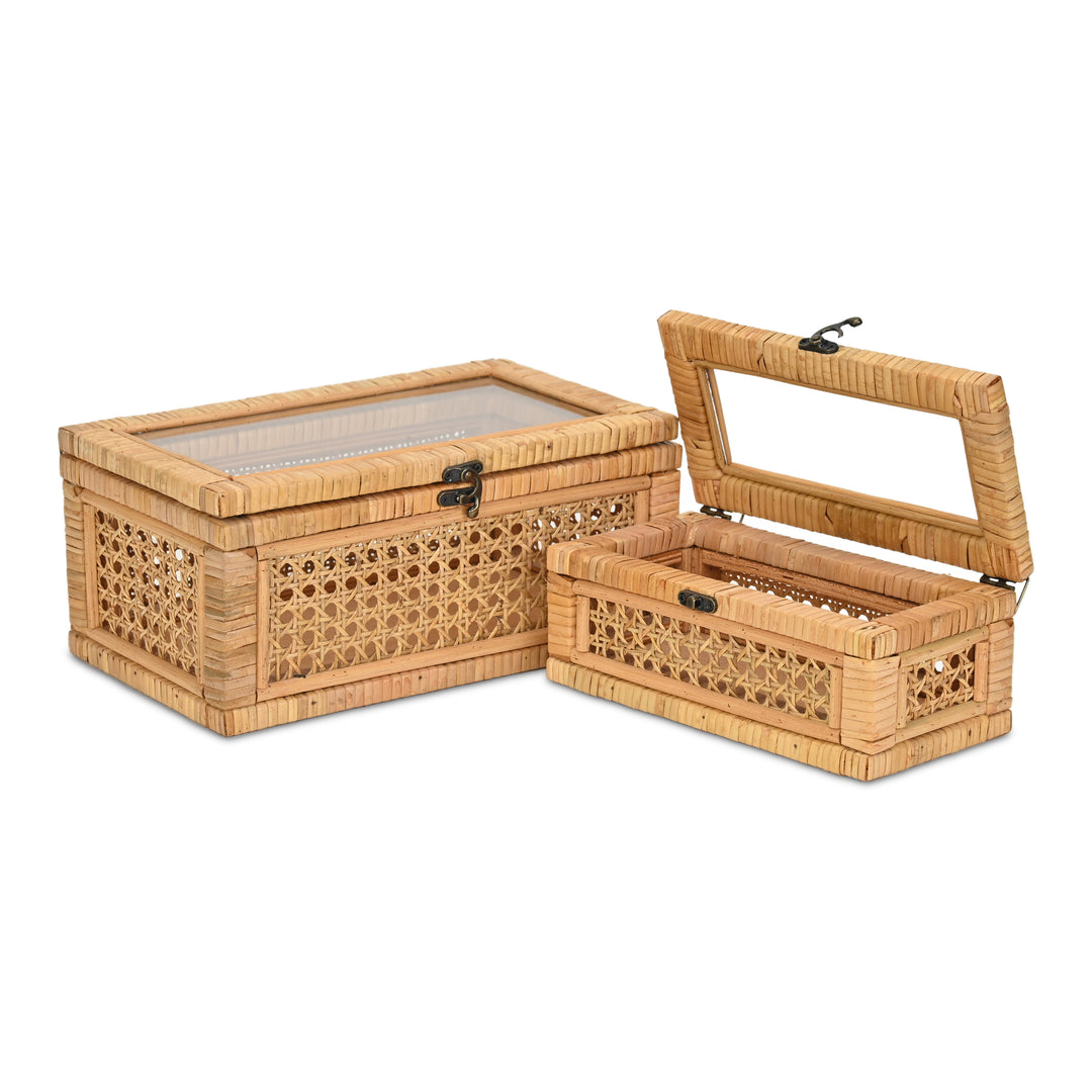 6162-2 - Brielle Set of 2 Rattan Boxes