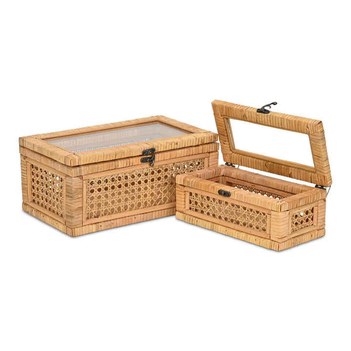 6162-2 - Brielle Set of 2 Rattan Boxes