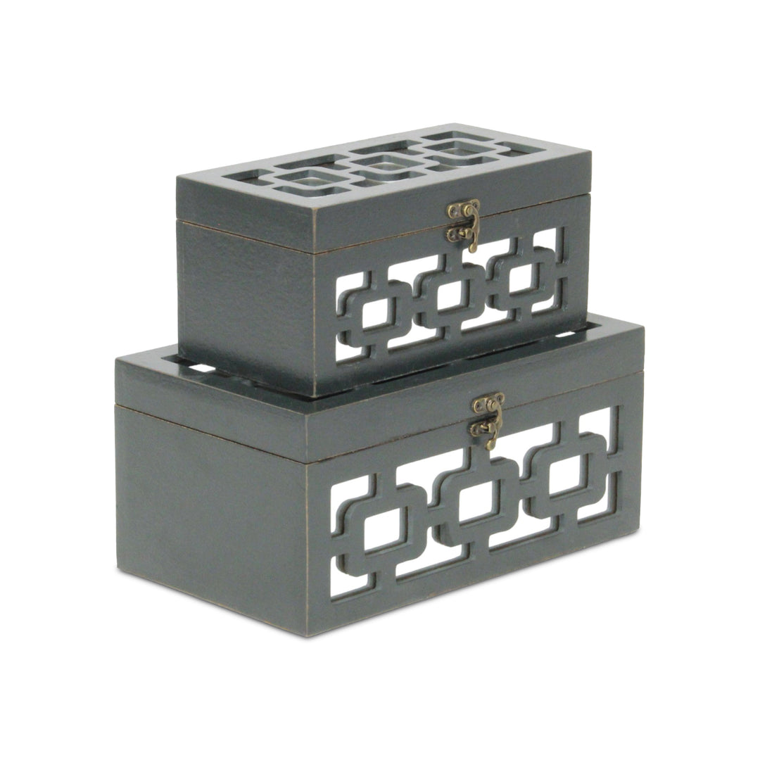 FP-3838-2DG - Tessera Mirrored Gray Boxes