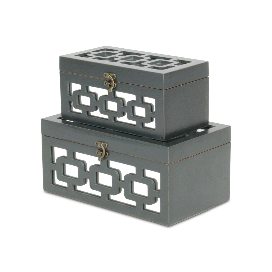 FP-3838-2DG - Tessera Mirrored Gray Boxes