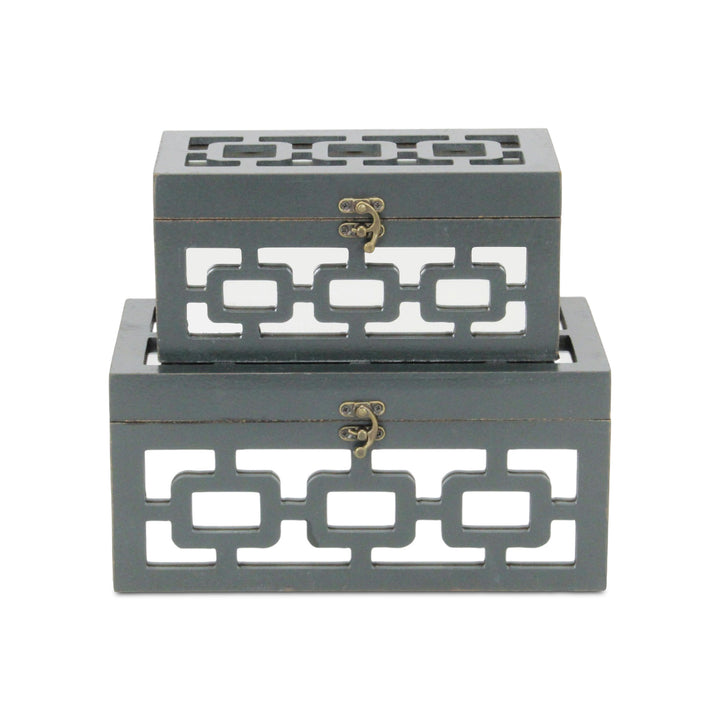 FP-3838-2DG - Tessera Mirrored Gray Boxes