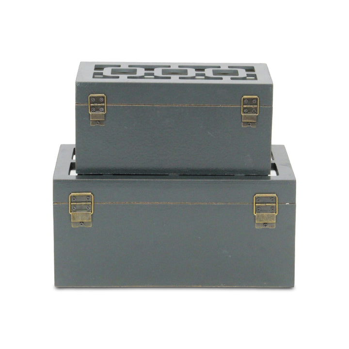 FP-3838-2DG - Tessera Mirrored Gray Boxes