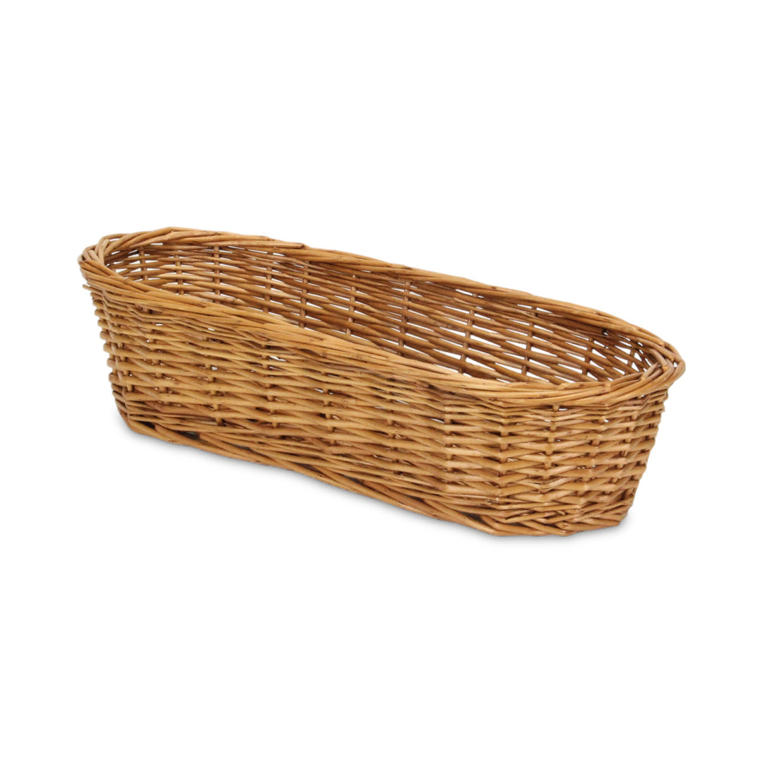 UW-38374-12SL - Panarium Medium Brown Willow Bread Basket