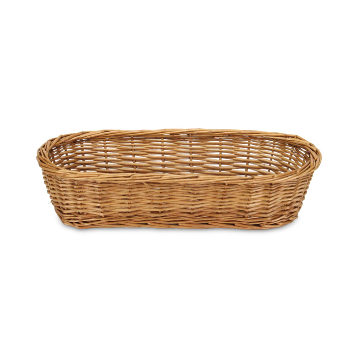 UW-38374-12SL - Panarium Medium Brown Willow Bread Basket