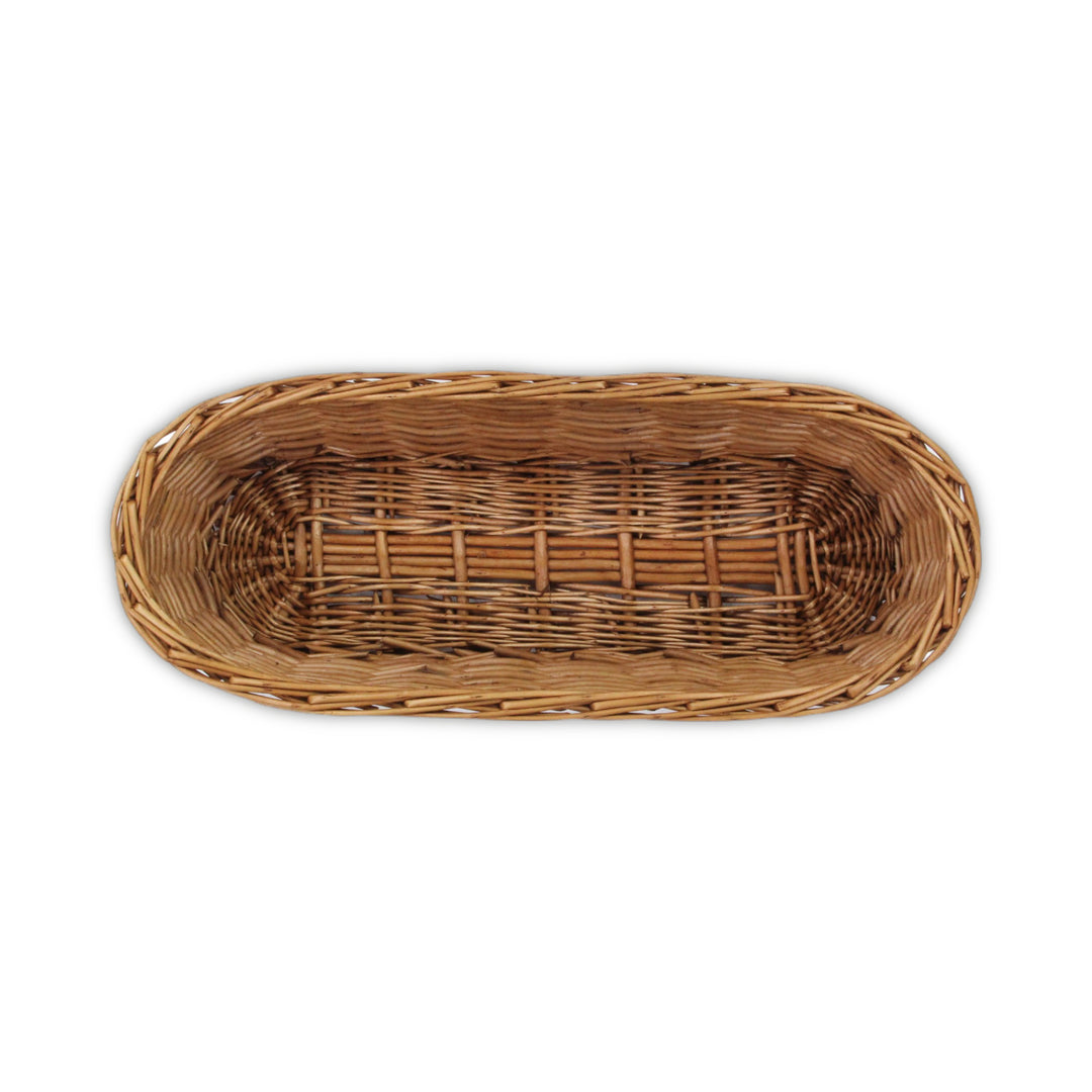 UW-38374-12SL - Panarium Medium Brown Willow Bread Basket