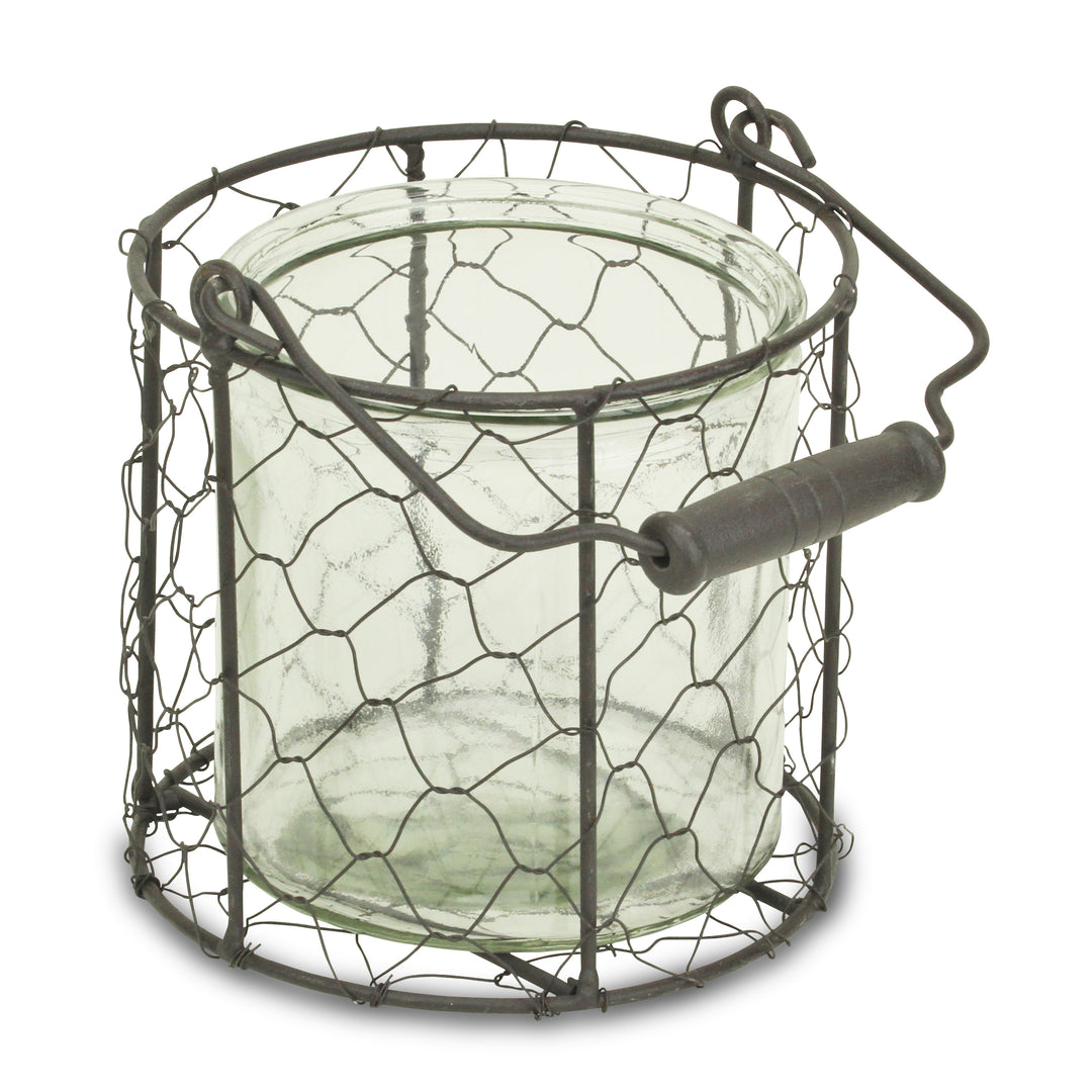 15S001BRL - Teska Jar & Wire Basket - Lg