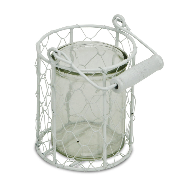 15S001WS - Belen Jar & Wire Basket - Sm