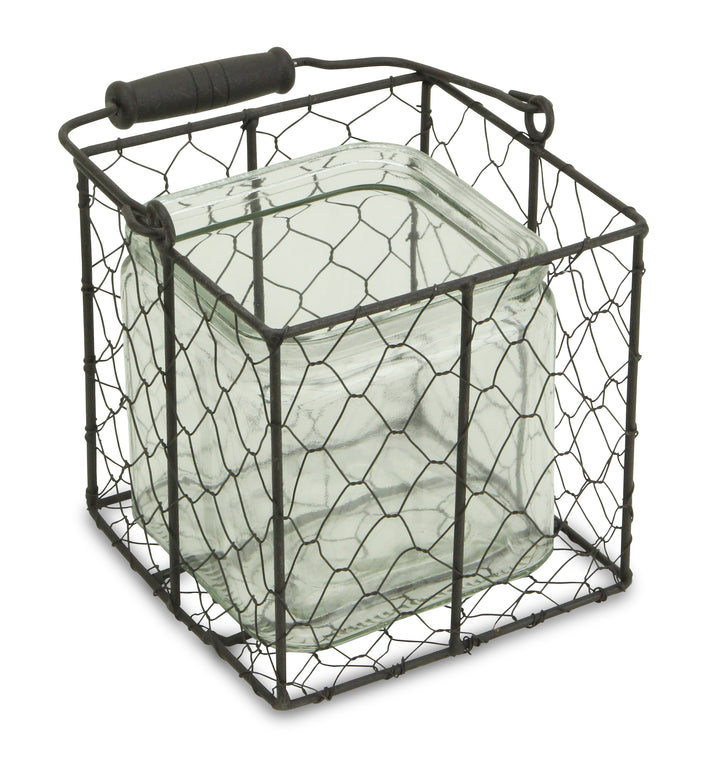 15S002BRL - Teska Jar & Wire Basket - Lg