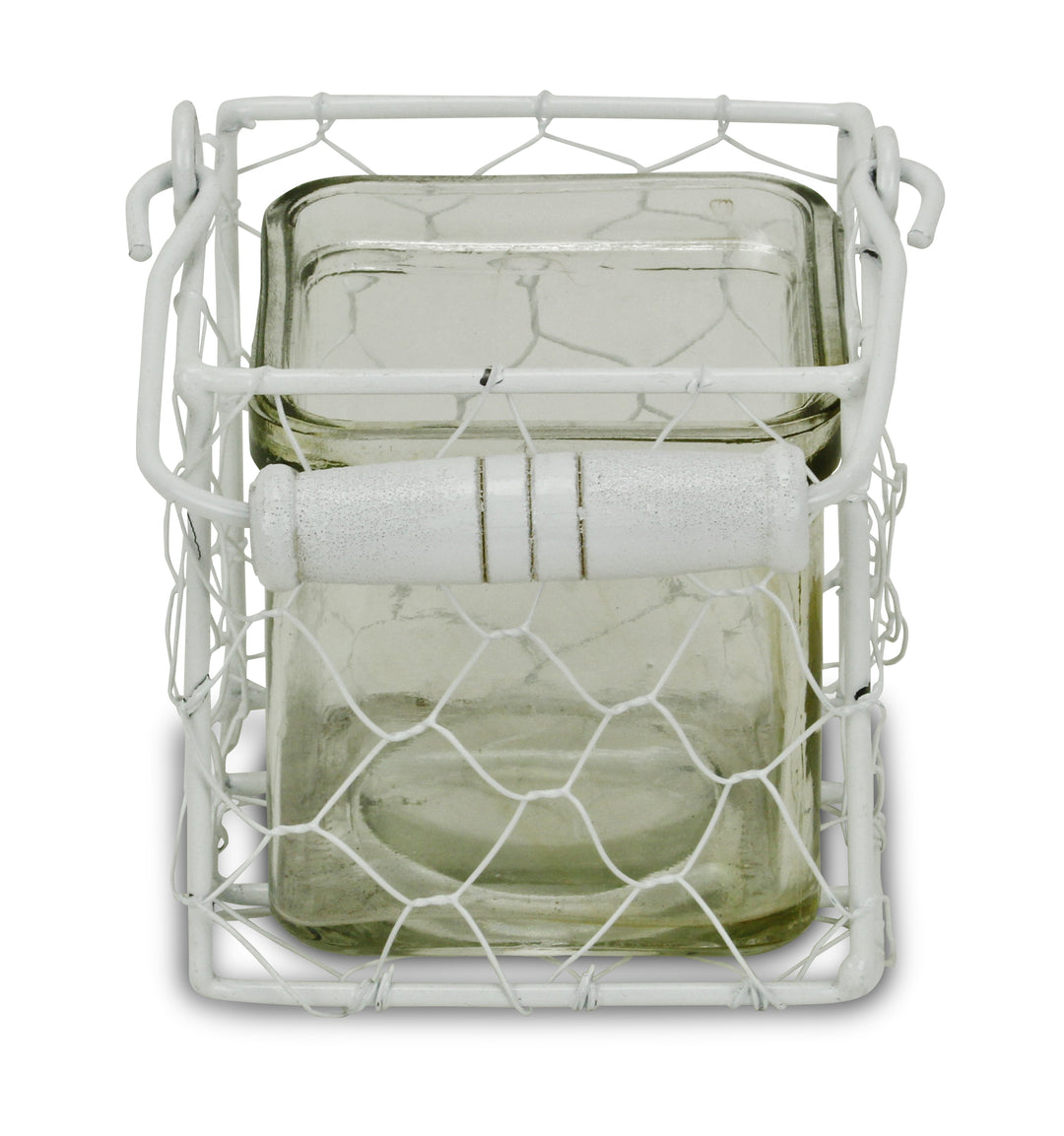 15S002WS - Belen Jar & Wire Basket - Sm