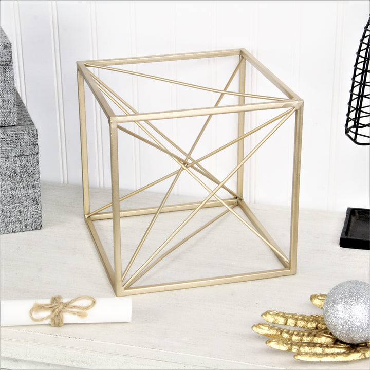 4738L - Emel Gold Cube Décor - Large