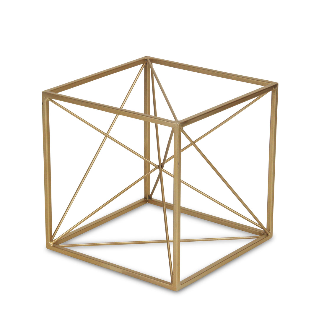 4738L - Emel Gold Cube Décor - Large