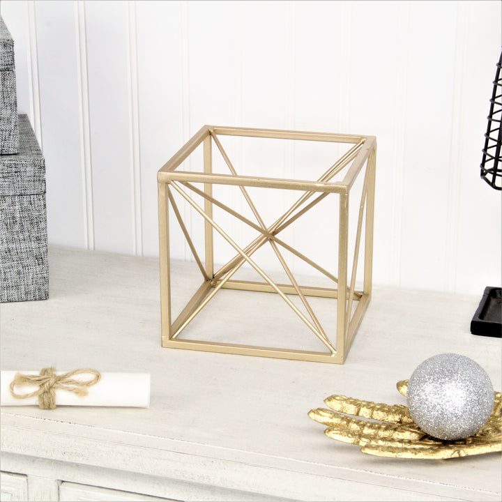 4738S - Emel Gold Cube Décor - Small