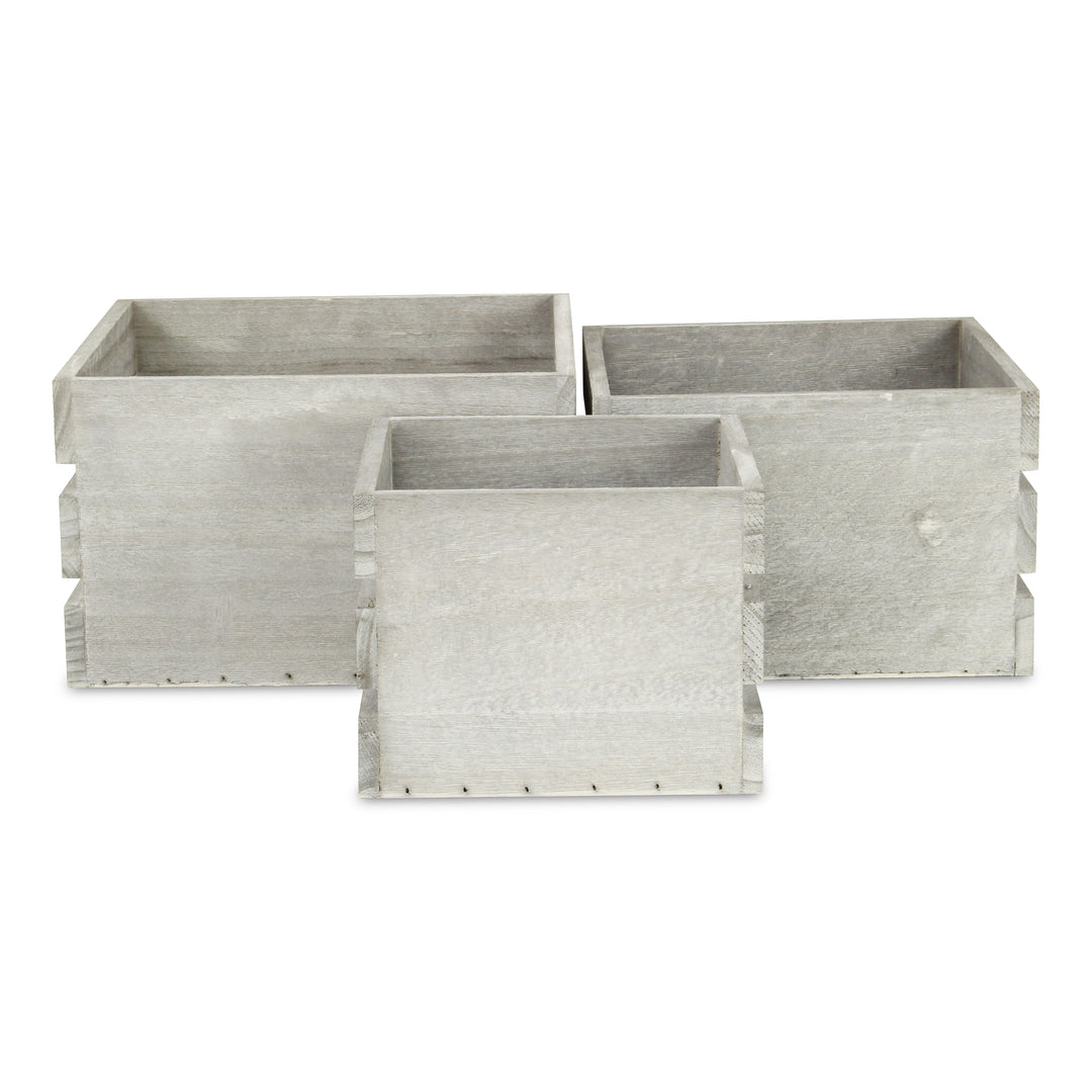 4831-3E - Rustic Farmstead Wood Crates - Gray