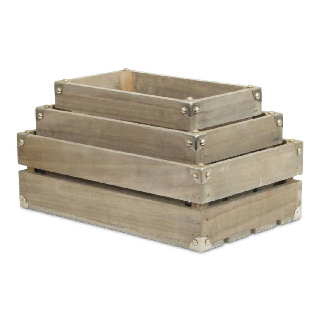 4832-3E - Rustic Farmstead Rectangular Crates