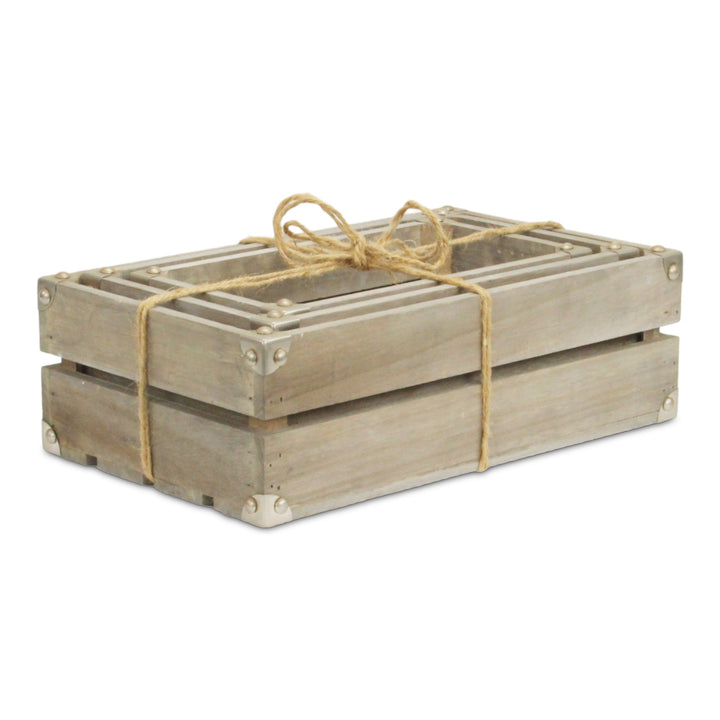 4832-3E - Rustic Farmstead Rectangular Crates