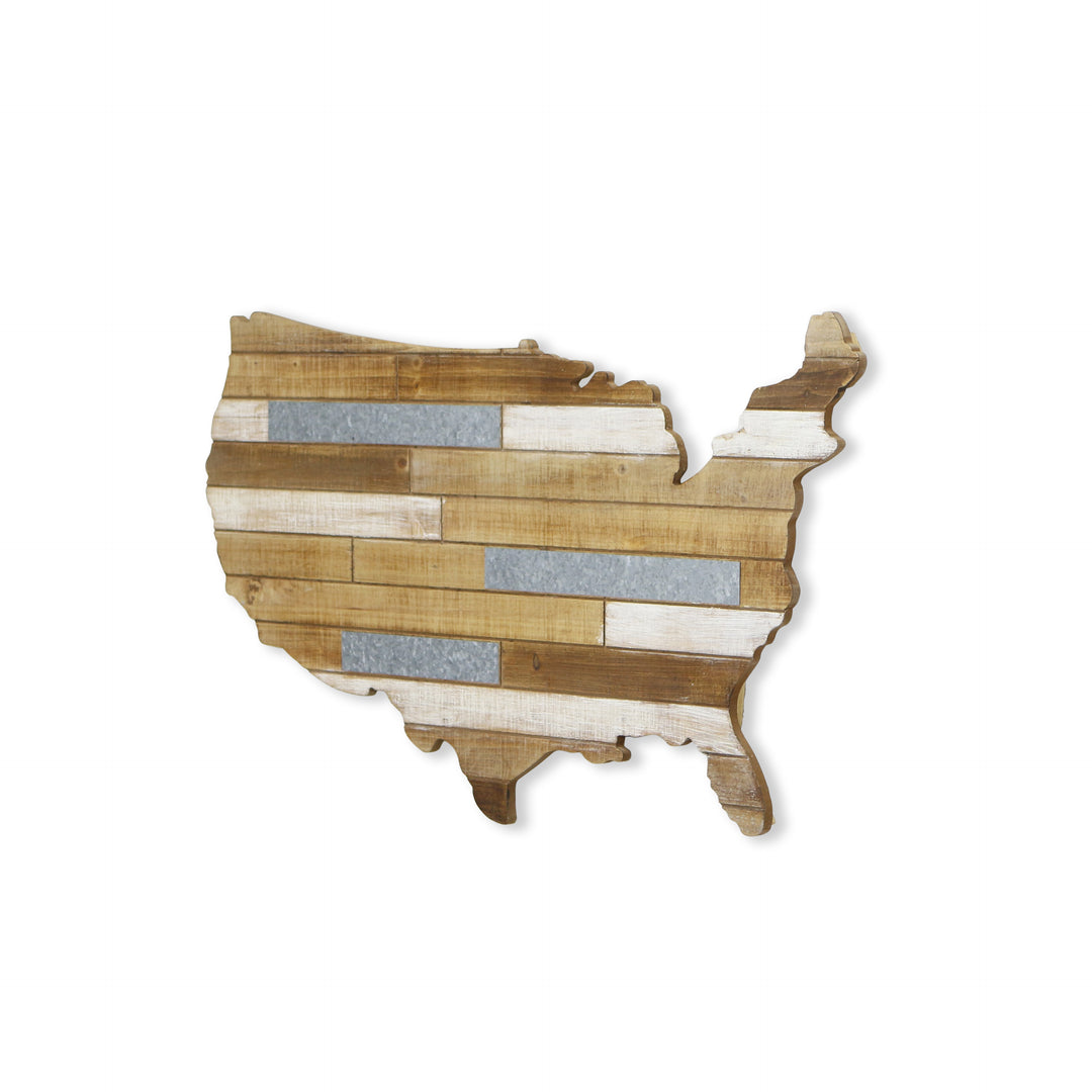 4834 - Tellur 31" Wood USA Map