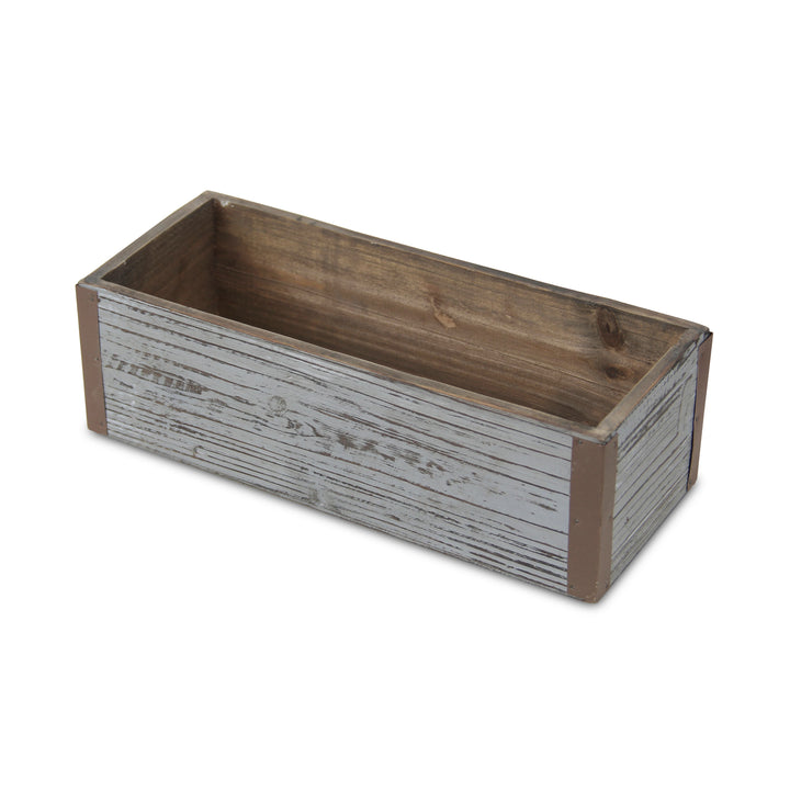 4911-12GW - Fiorel Rectangular Wood Planter