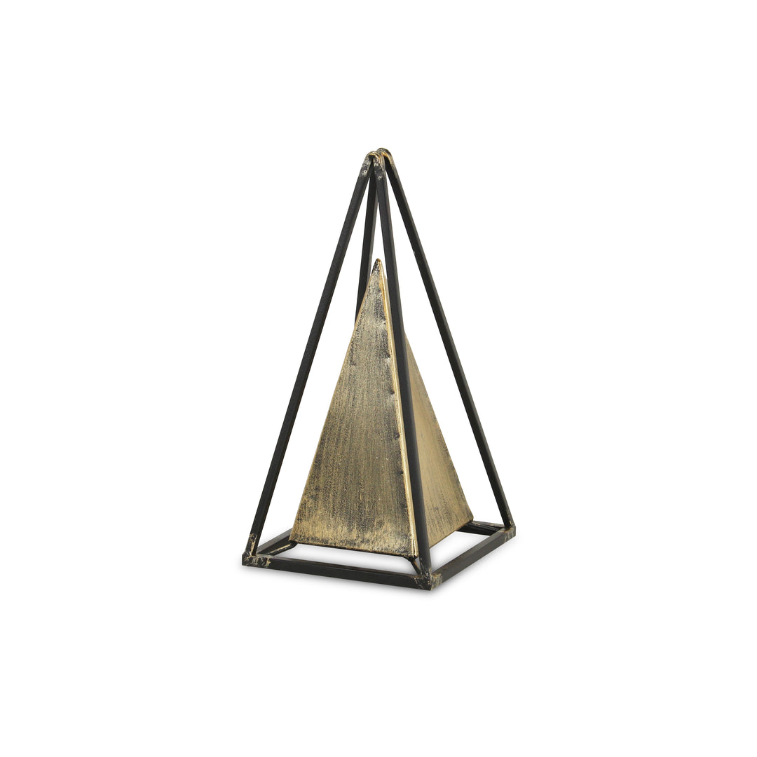 4919 - Isaben Metal Pyramid Decor