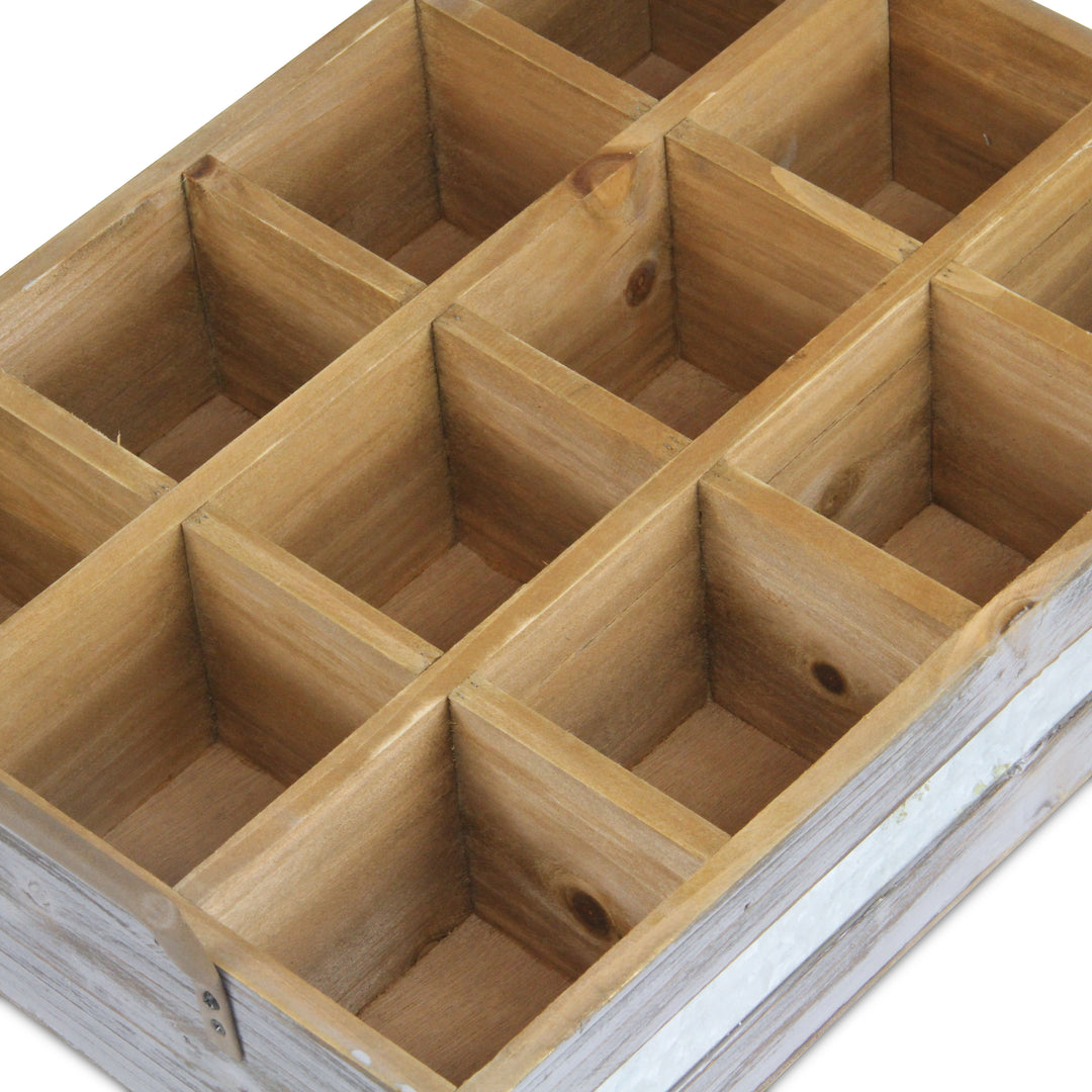 4938GW - Obero Rectangular Wood Caddy - Gray