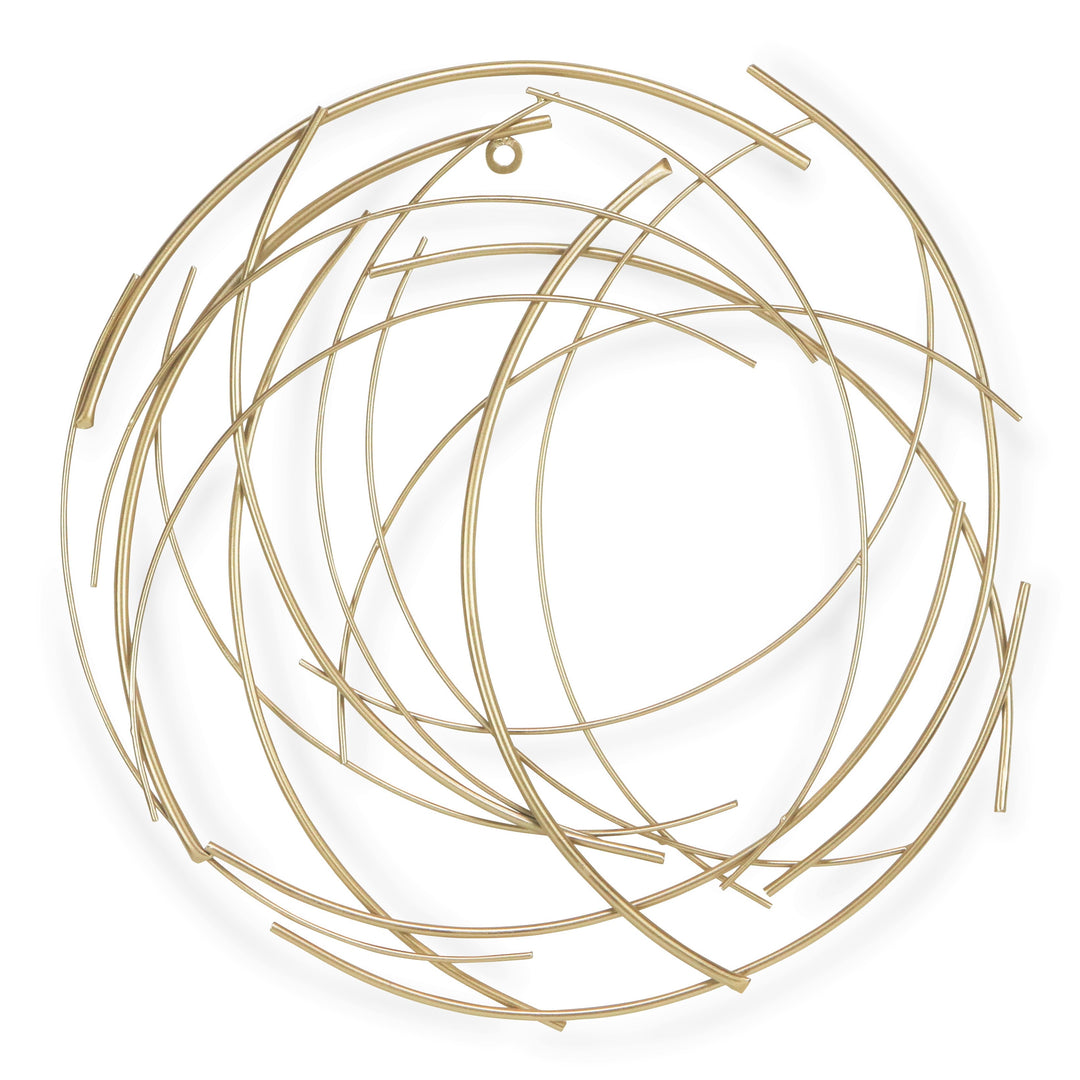 5052 - Denine Round Wall Art - Gold