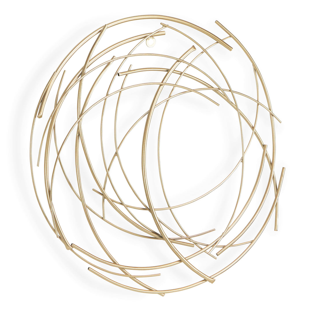 5052 - Denine Round Wall Art - Gold