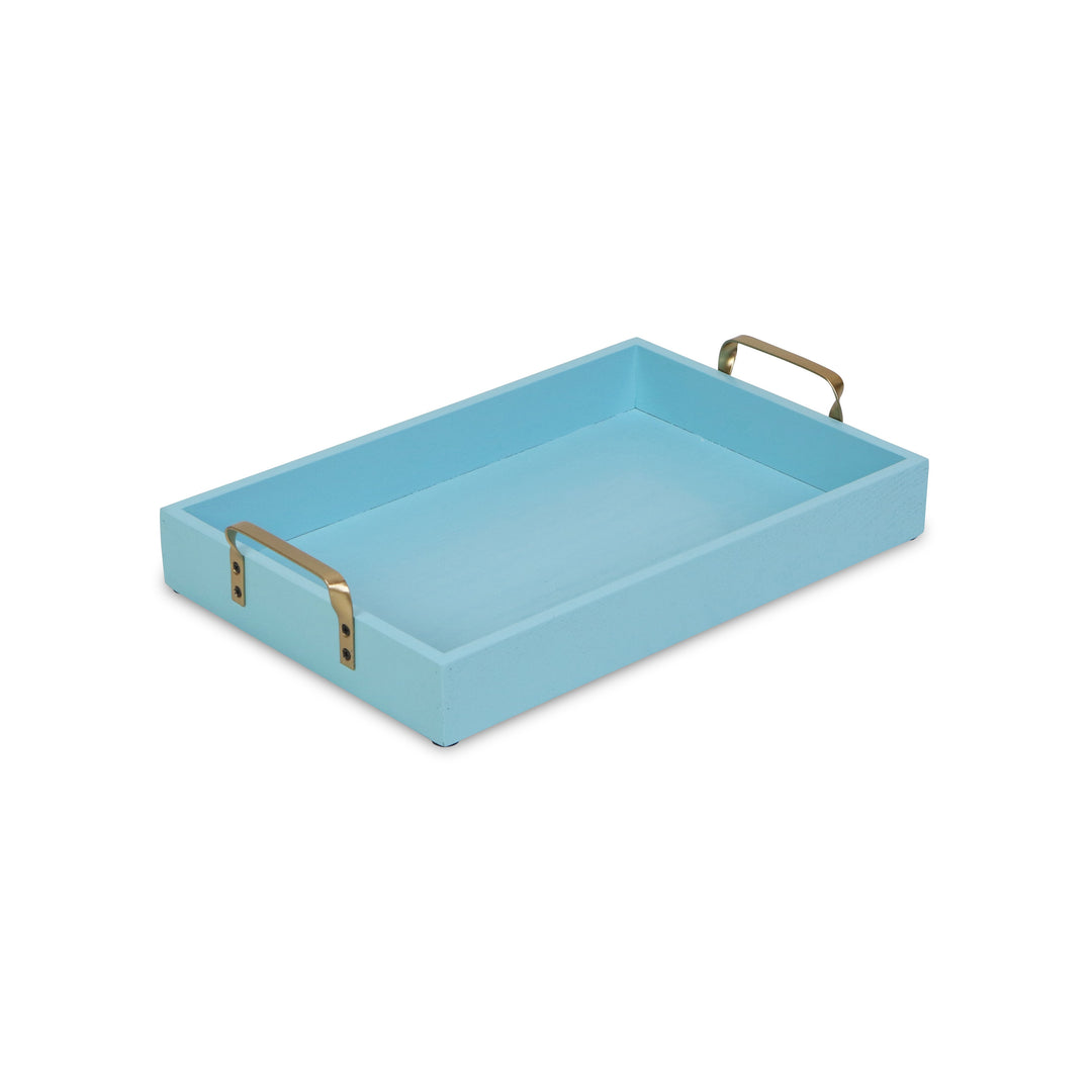 5516BB - Erina Blue Wood Tray