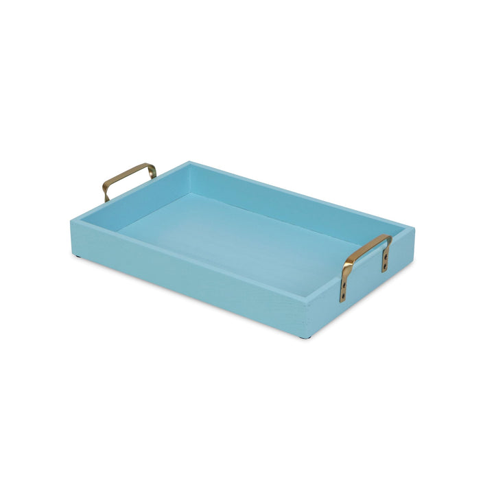 5516BB - Erina Blue Wood Tray