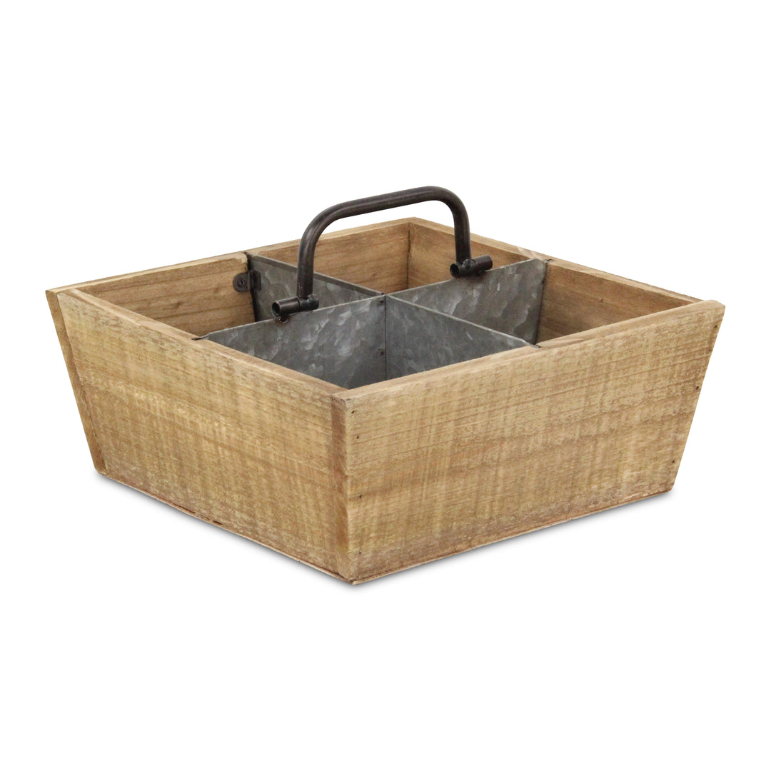 5563 - Renee 4 Slot Wood Caddy