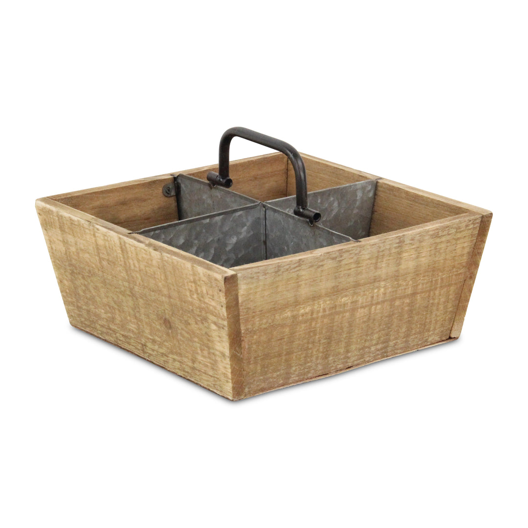 5563 - Renee 4 Slot Wood Caddy