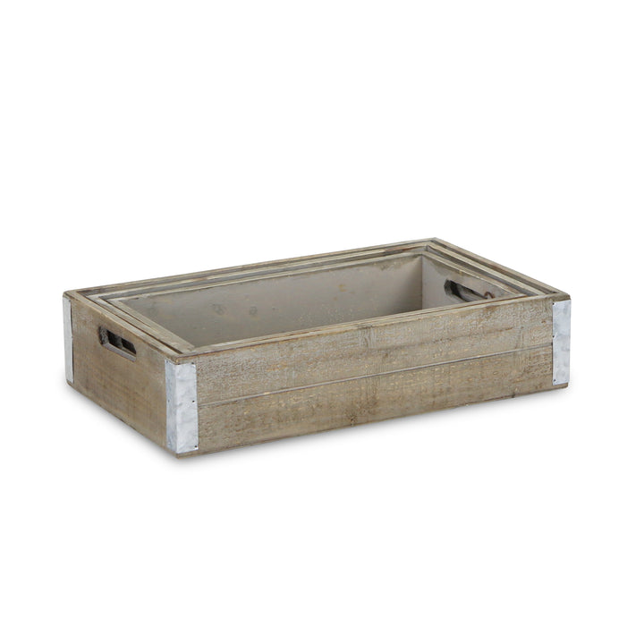 5633-3 - Samil Rect. Wooden Crates