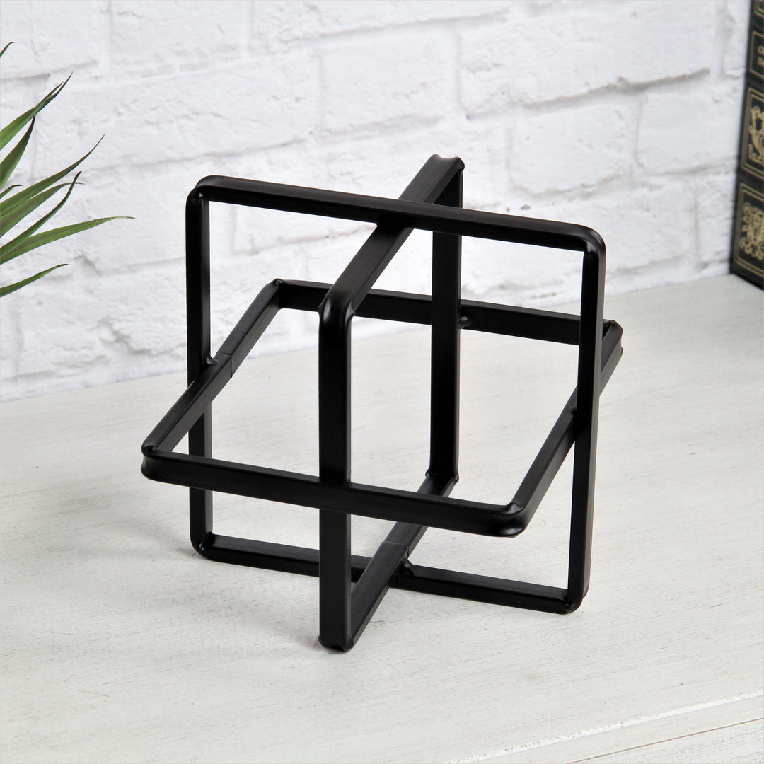 5699L-BK - Alle Black Decor Cube